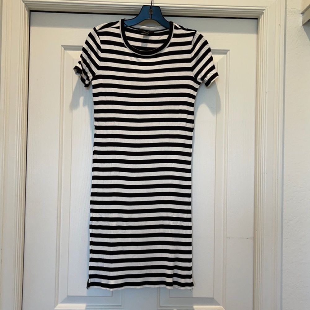 Stripe side slit tunic top